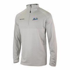 New York Mets Omni-Wick Raglan Rockin' It Quarter-Zip Pullover - Gray | Columbia