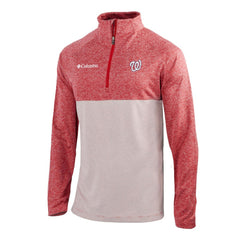 Washington Nationals Omni-Wick Raglan Rockin' It Quarter-Zip Pullover - Red | Columbia