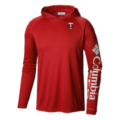 Minnesota Twins Terminal Tackle Omni-Shade Pullover Hoodie - Red | Columbia