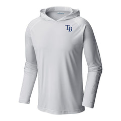 Tampa Bay Rays Terminal Tackle Omni-Shade Pullover Hoodie - White | Columbia