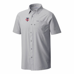 Minnesota Twins Slack Tide Omni-Wick Button-Up Camp Shirt - Gray | Columbia