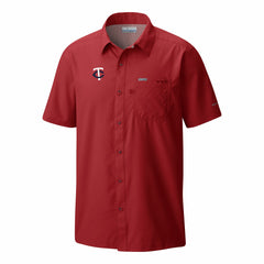Minnesota Twins Slack Tide Omni-Wick Button-Up Camp Shirt - Red | Columbia