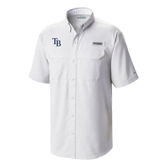 Tampa Bay Rays Omni-Wick Low Drag Offshore Button-Up Shirt - White | Columbia