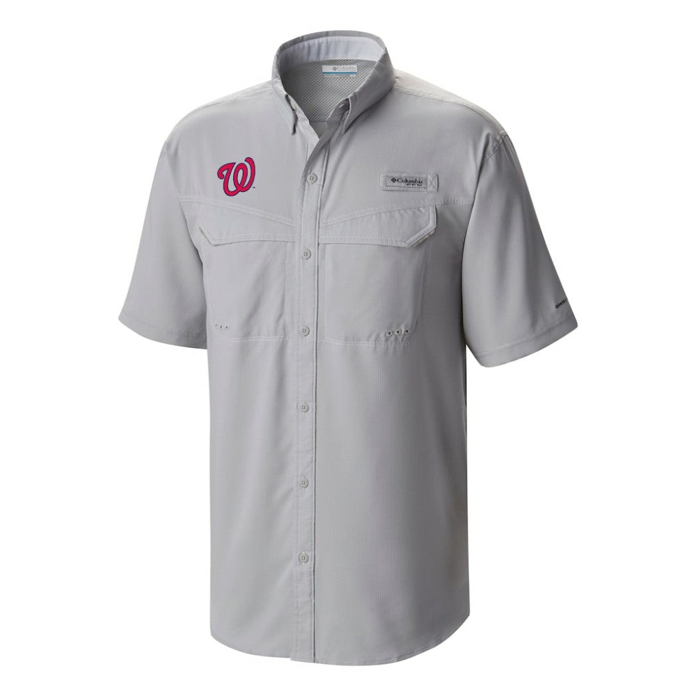 Washington Nationals Omni-Wick Low Drag Offshore Button-Up Shirt - Gray | Columbia