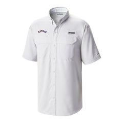 Houston Astros Omni-Wick Low Drag Offshore Button-Up Shirt - White | Columbia