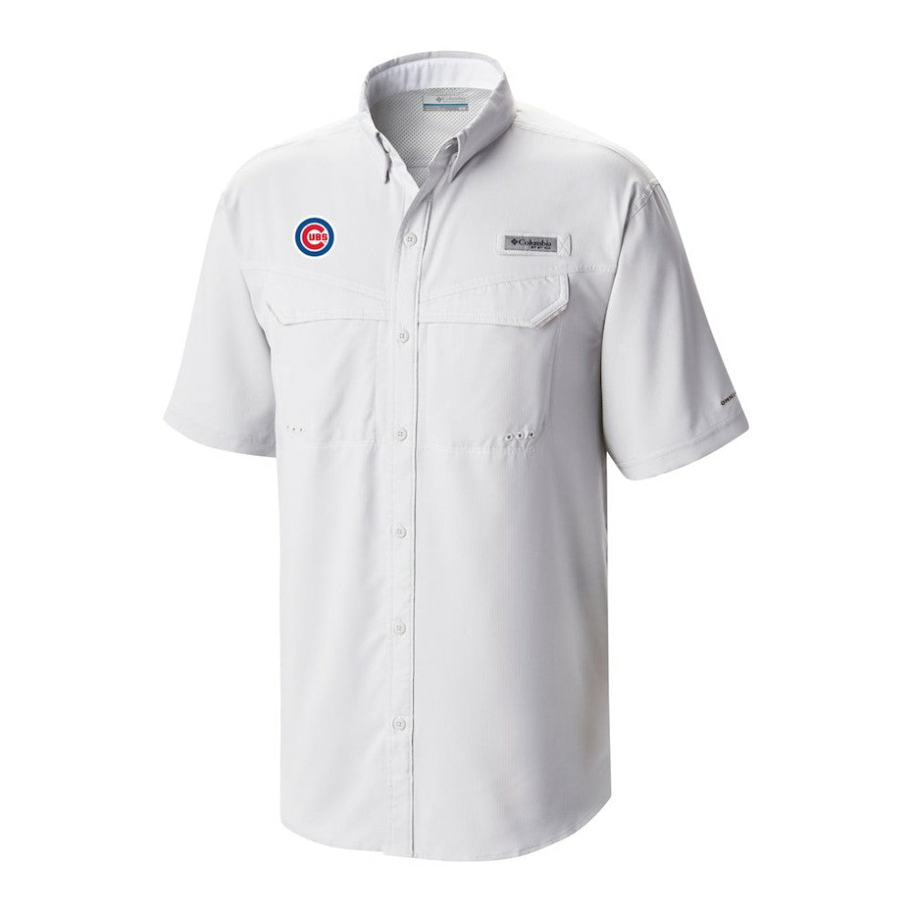 Chicago Cubs Omni-Wick Low Drag Offshore Button-Up Shirt - White | Columbia