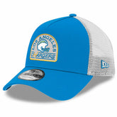 Los Angeles Chargers New Era Charger Power A-Frame 9FORTY Trucker Adjustable Hat - Powder Blue for sale