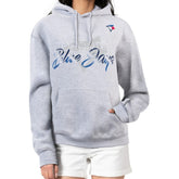 Toronto Blue Jays G-III 4Her by Carl Banks Women's Shadow Logo Graphic Pullover Hoodie - Heather Gray