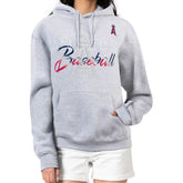 Los Angeles Angels G-III 4Her by Carl Banks Women's Shadow Logo Graphic Pullover Hoodie - Heather Gray