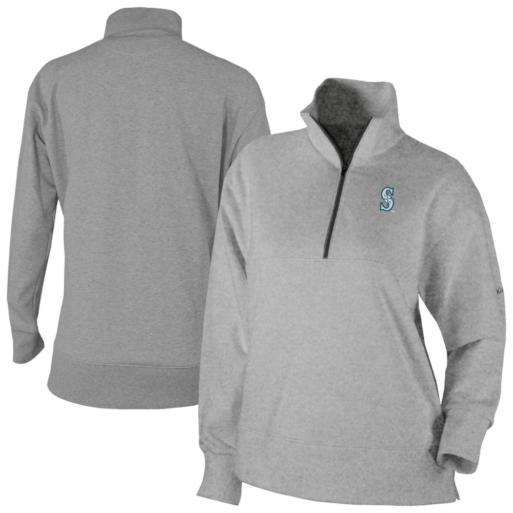 Seattle Mariners Women's Birchwood Hills Quarter-Zip Pullover - Gray | Columbia