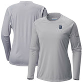 Detroit Tigers Tidal Tee II Long Sleeve T-Shirt - Gray | Columbia
