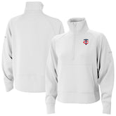 Minnesota Twins Women's Wickhams Hills Raglan Omni-Wick Quarter-Zip Pullover - White | Columbia