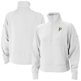 Pittsburgh Pirates Women's Wickhams Hills Raglan Omni-Wick Quarter-Zip Pullover - White | Columbia