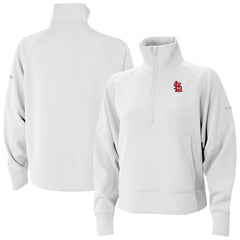 St. Louis Cardinals Women's Wickhams Hills Raglan Omni-Wick Quarter-Zip Pullover - White | Columbia