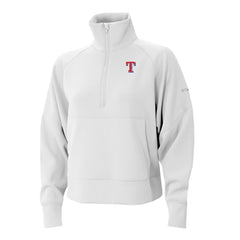 Texas Rangers Women's Wickhams Hills Raglan Omni-Wick Quarter-Zip Pullover - White | Columbia
