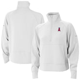 Los Angeles Angels Women's Wickhams Hills Raglan Omni-Wick Quarter-Zip Pullover - White | Columbia
