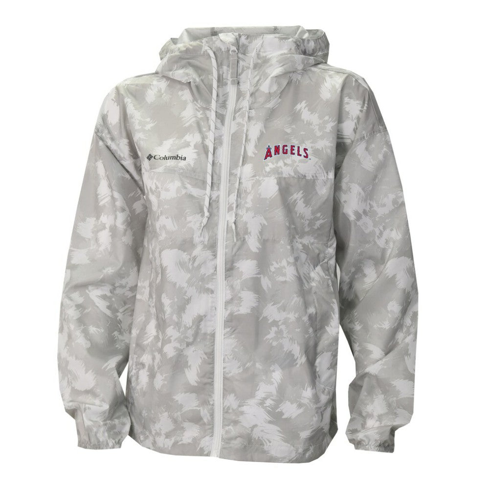 Los Angeles Angels Women's Flash Challenger Full-Zip Hoodie Windbreaker Jacket - Gray/White | Columbia
