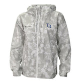 Tampa Bay Rays Women's Flash Challenger Full-Zip Hoodie Windbreaker Jacket - Gray/White | Columbia