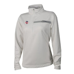 Minnesota Twins Women's Skiff Guide Fleece Half-Zip Pullover Jacket - White | Columbia