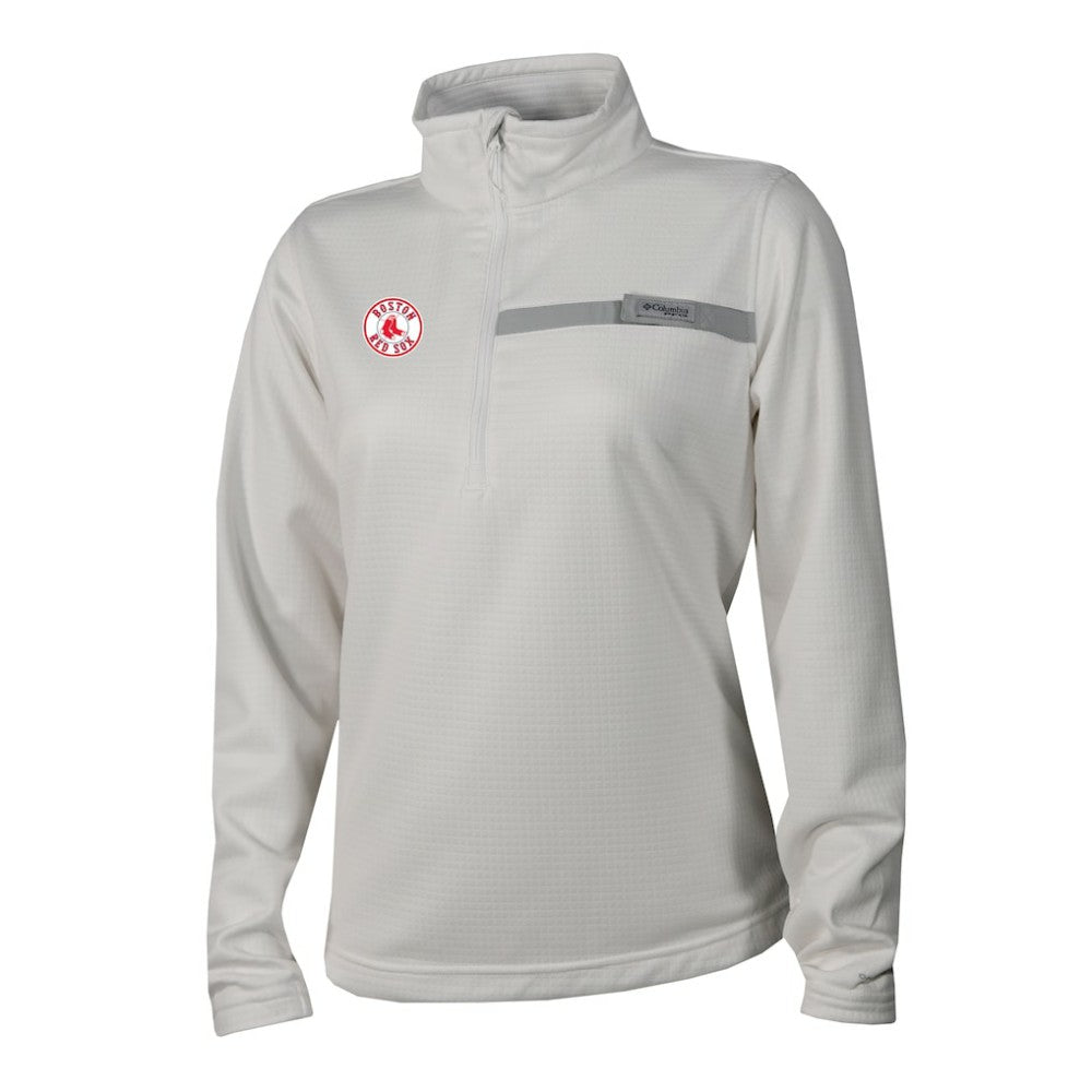 Boston Red Sox Women's Skiff Guide Fleece Half-Zip Pullover Jacket - White | Columbia