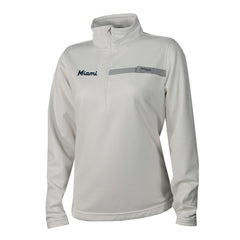 Miami Marlins Women's Skiff Guide Fleece Half-Zip Pullover Jacket - White | Columbia