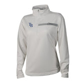 Tampa Bay Rays Women's Skiff Guide Fleece Half-Zip Pullover Jacket - White | Columbia