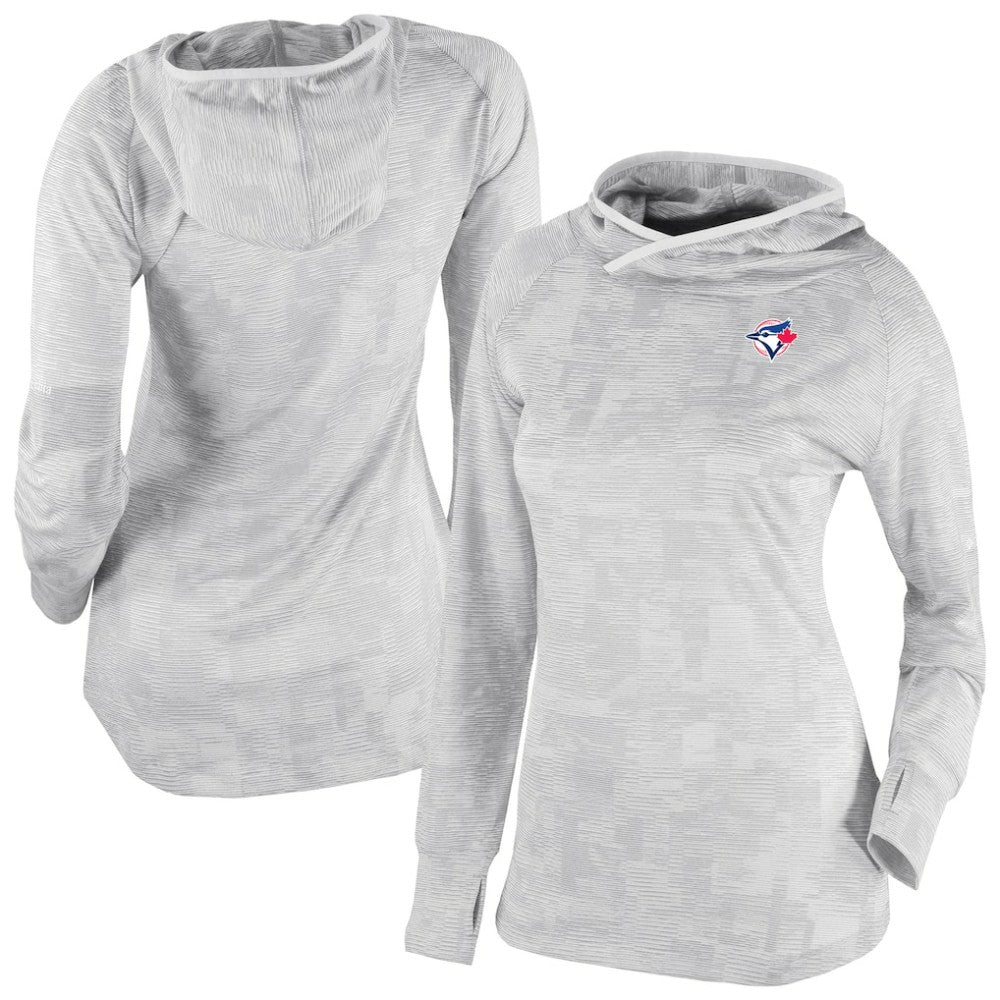 Toronto Blue Jays Women's Omni-Wick Sunday Ball Raglan Pullover Hoodie - White | Columbia