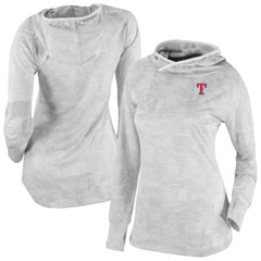Texas Rangers Women's Omni-Wick Sunday Ball Raglan Pullover Hoodie - White | Columbia