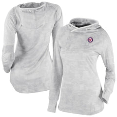 Washington Nationals Women's Omni-Wick Sunday Ball Raglan Pullover Hoodie - White | Columbia