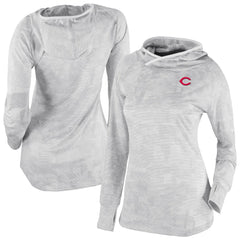 Cincinnati Reds Women's Omni-Wick Sunday Ball Raglan Pullover Hoodie - White | Columbia