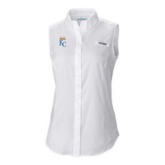 Kansas City Royals Women's Tamiami Sleeveless Shirt - White | Columbia