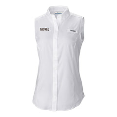 San Diego Padres Women's Tamiami Sleeveless Shirt - White | Columbia