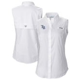 Tampa Bay Rays Women's Tamiami Sleeveless Shirt - White | Columbia
