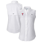 Texas Rangers Women's Tamiami Sleeveless Shirt - White | Columbia