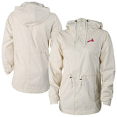 Atlanta Braves Women's Lily Park Full-Zip Rain Jacket - Cream | Columbia