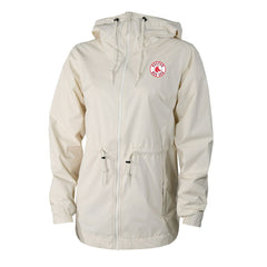 Boston Red Sox Women's Lily Park Full-Zip Rain Jacket - Cream | Columbia