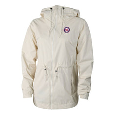 Washington Nationals Women's Lily Park Full-Zip Rain Jacket - Cream | Columbia