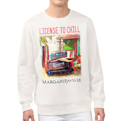 Texas Rangers Margaritaville License to Chill Fleece Sweatshirt - Cream