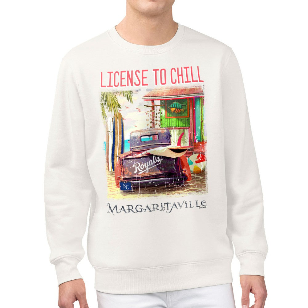 Kansas City Royals Margaritaville License to Chill Fleece Sweatshirt - Cream