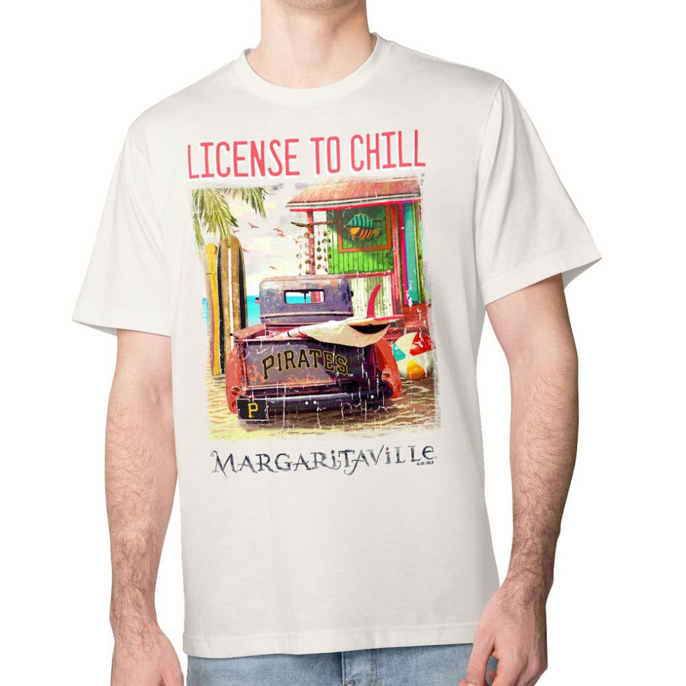 Pittsburgh Pirates Margaritaville License to Chill T-Shirt - Cream