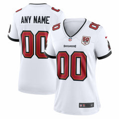 Tampa Bay Buccaneers Women's 50th Season Custom Game Jersey - White | Nike cheap