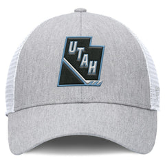 Utah Mammoth Fanatics Utah Badge Trucker Adjustable Hat Gray/White