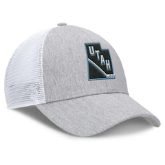 Utah Mammoth Fanatics Utah Badge Trucker Adjustable Hat Gray/White