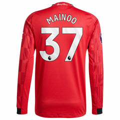 Kobbie Mainoo Manchester United Home 2025/26 Player Long Sleeve Jersey - Red | Adidas shop
