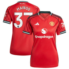 Kobbie Mainoo Manchester United Women's Home 2025/26 Replica Player Jersey - Red | Adidas outlet