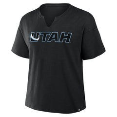 Utah Mammoth Fanatics Women's Combo Stadium Slub Boxy T-Shirt Black
