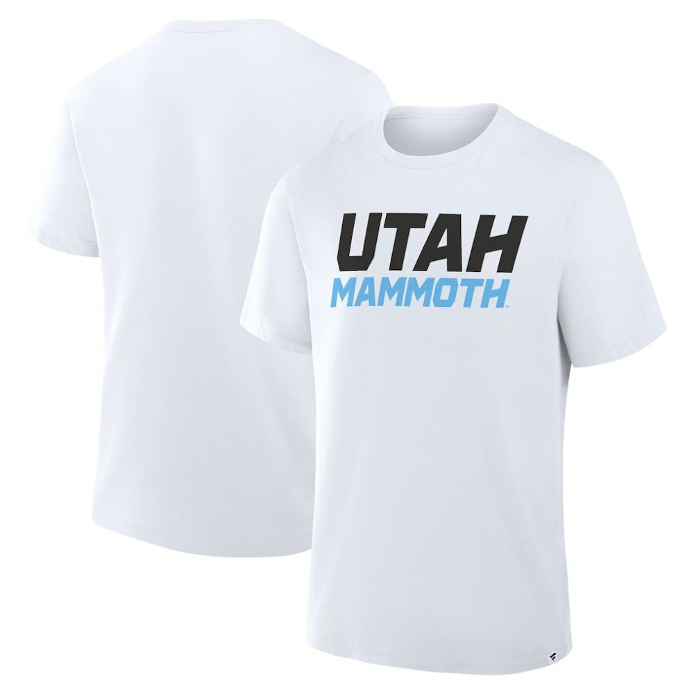 Utah Mammoth Fanatics Wordmark Legacy T-Shirt White