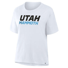 Utah Mammoth Fanatics Women's Wordmark Legacy T-Shirt White