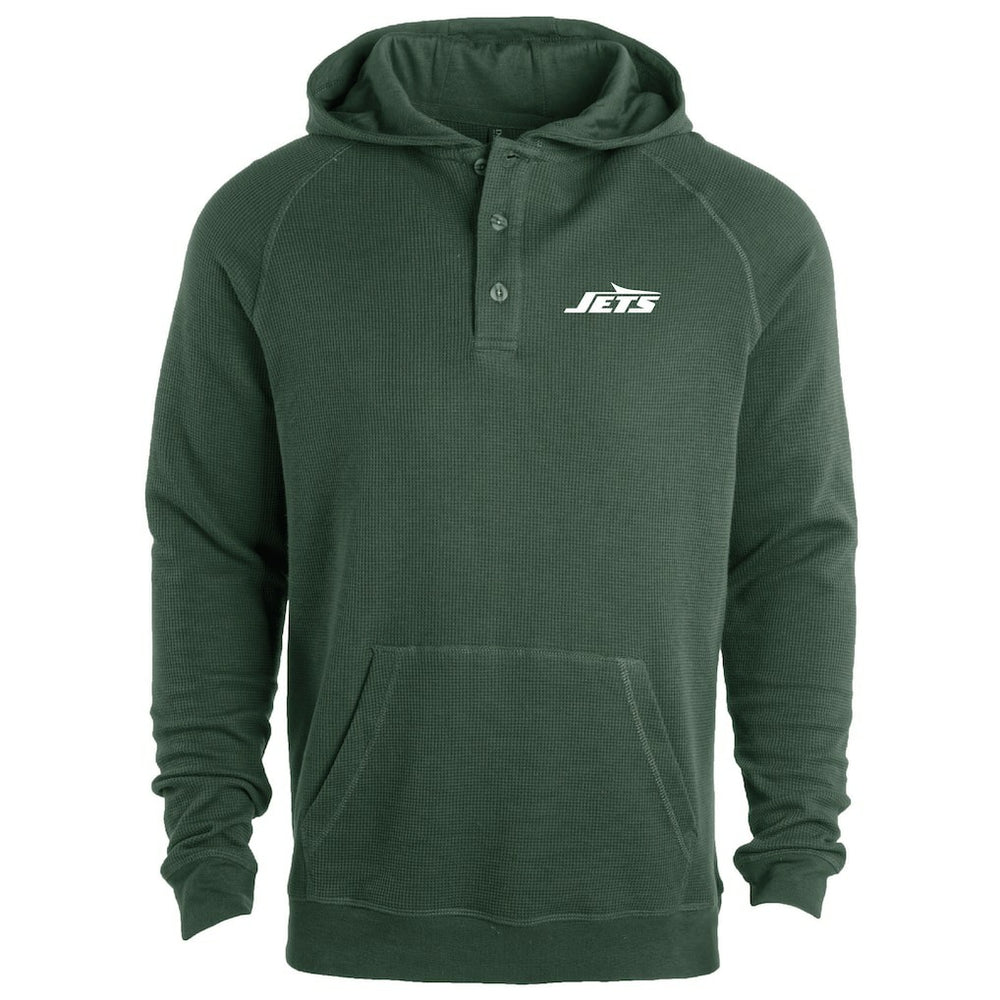 New York Jets Dunbrooke Montana Raglan Thermal Hoodie - Green cheap