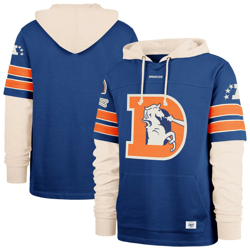 Denver Broncos '47 Big & Tall Split Zone Cornerback Hoodie - Royal online